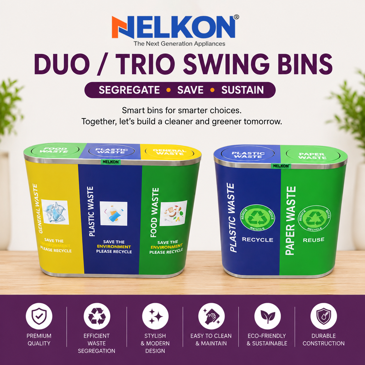 Nelkon Duo / Trio Swing Bins