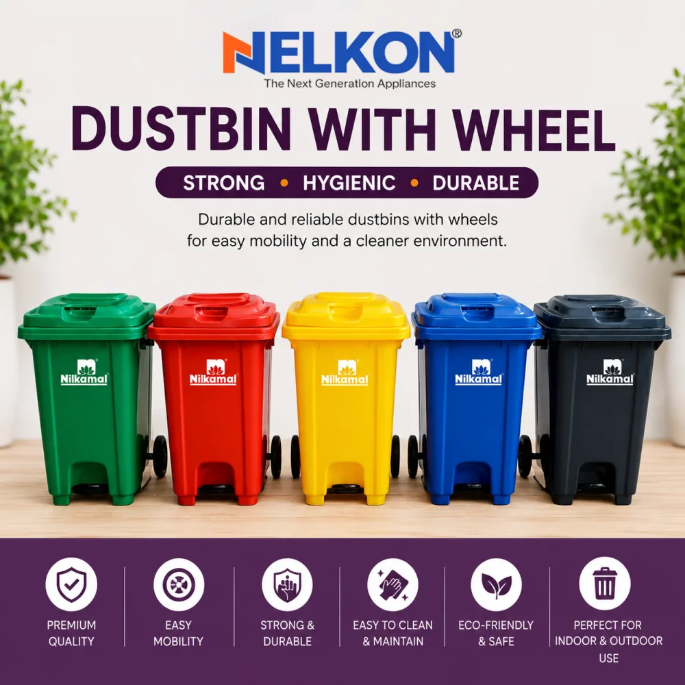 Nelkon Dustbin with Wheel
